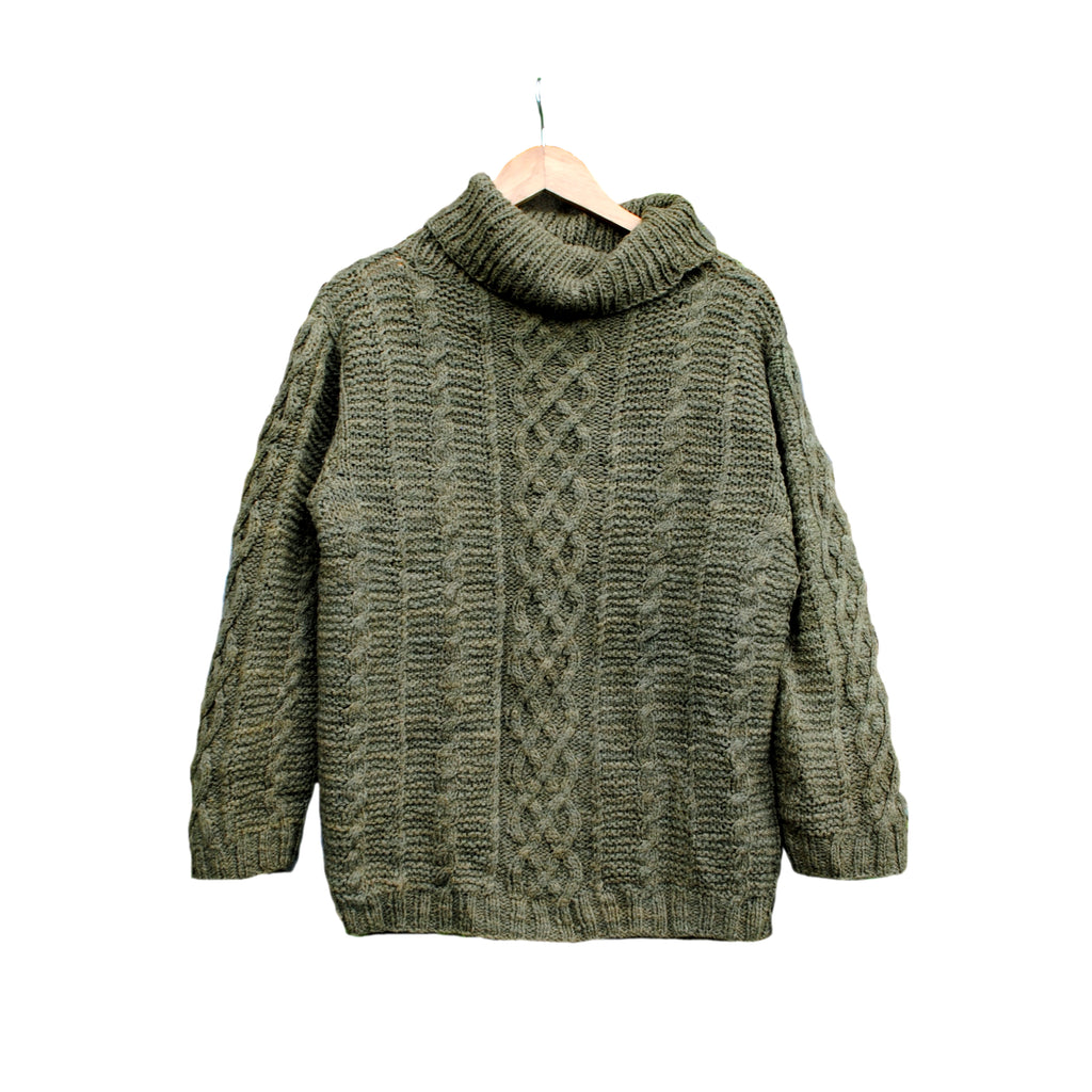 Olive Cable Pullover