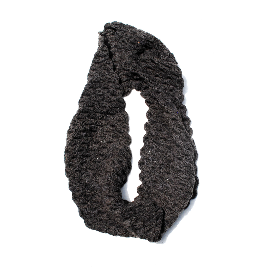 Charcoal Scalloped Cowl